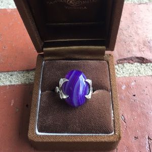 NEW Botswanee Purple Agate Handmade Ring 925